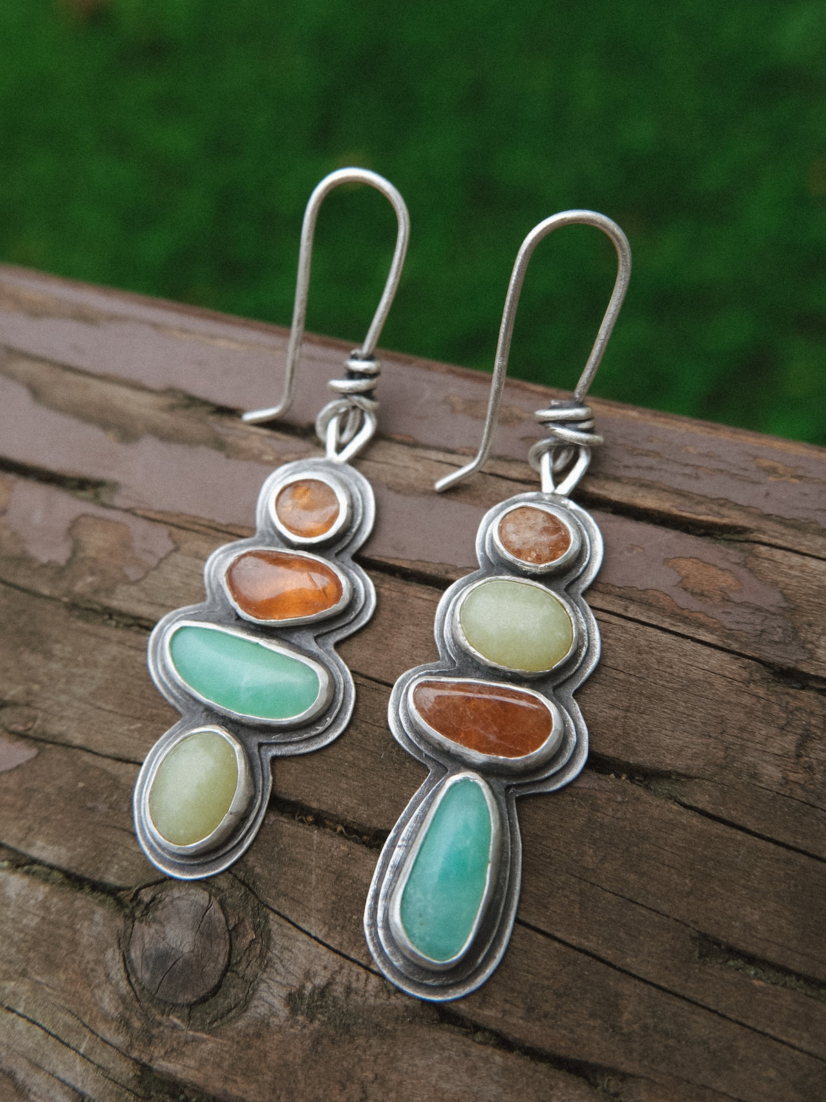 Tide Pool Earrings | multi stone