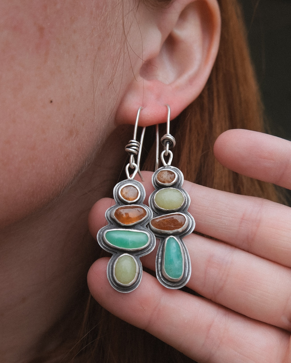 Tide Pool Earrings | multi stone