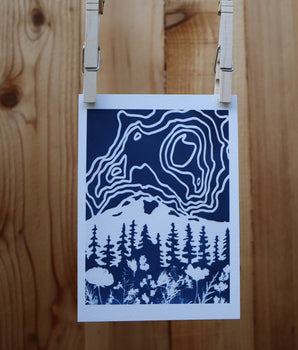 5x7 Mt. Rainier Print