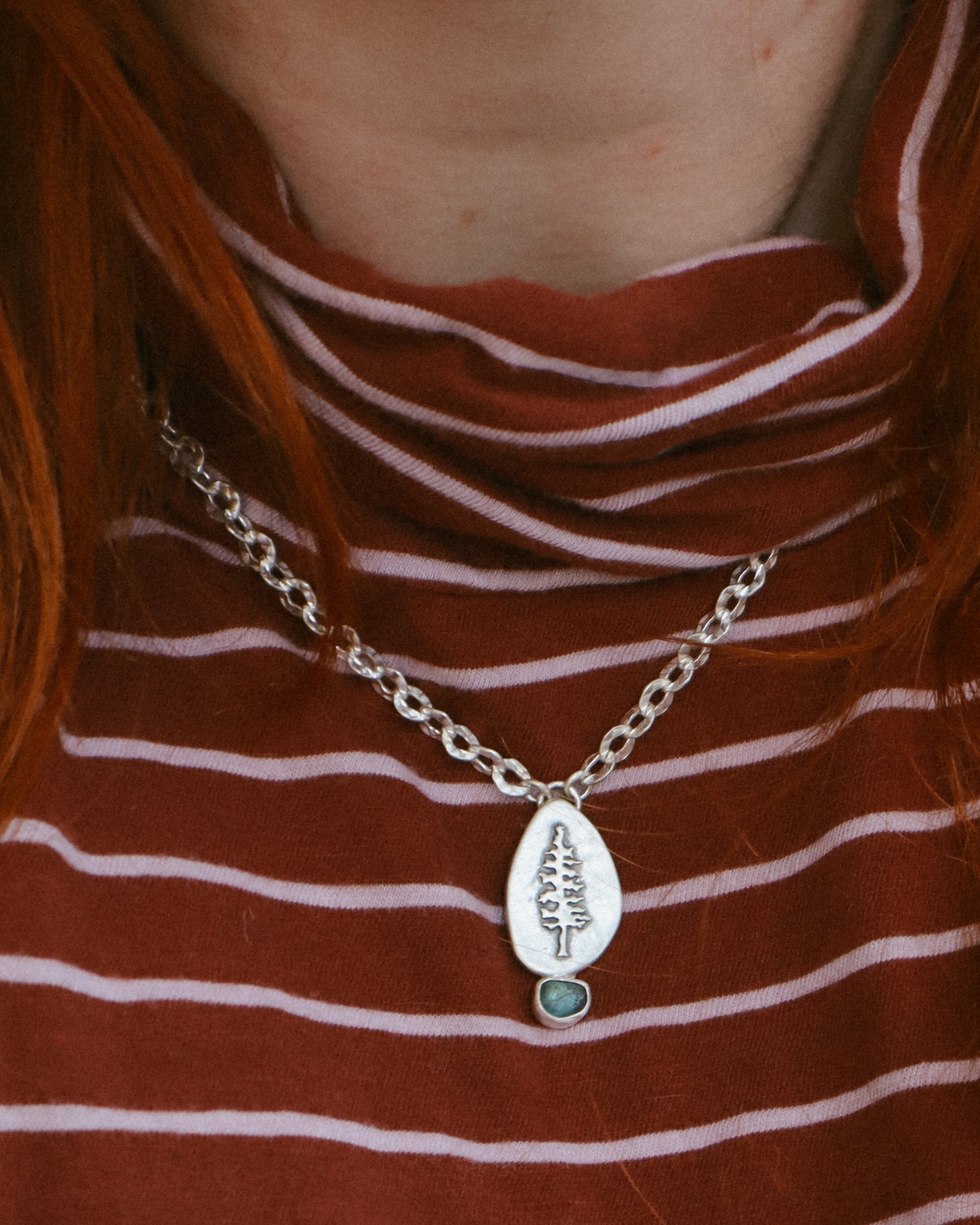 I Wish I Was Necklace | raw montana sapphire