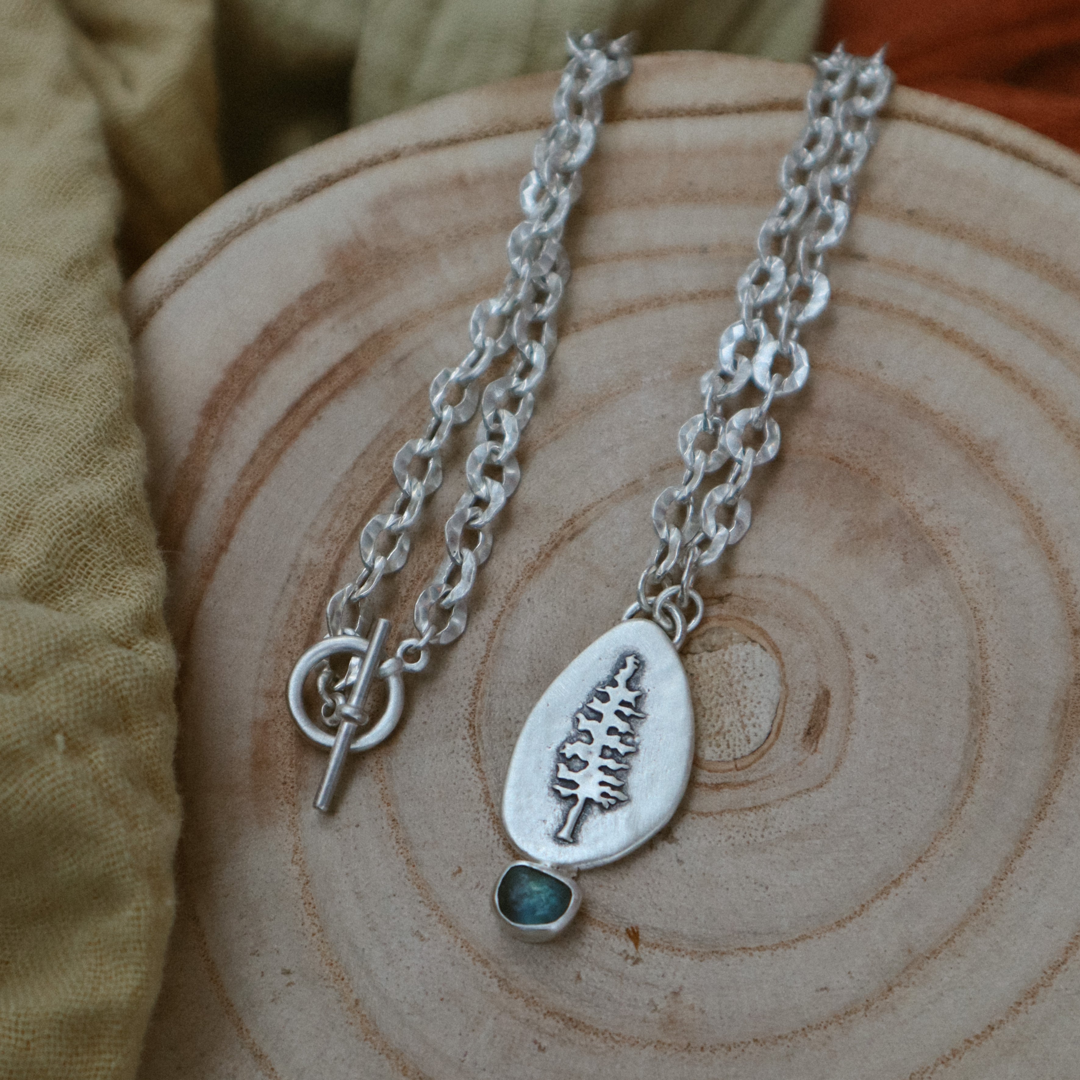 I Wish I Was Necklace | raw montana sapphire