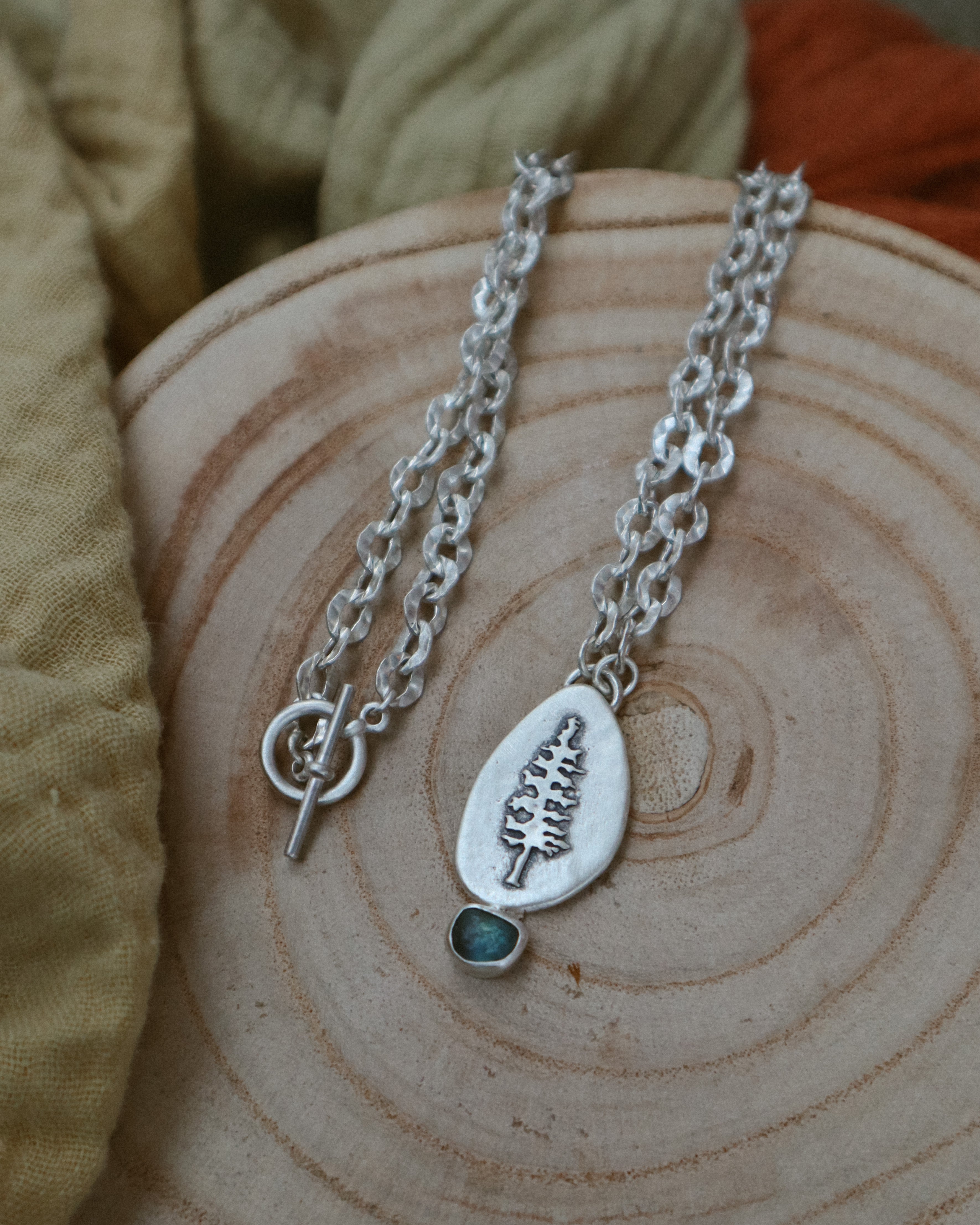 I Wish I Was Necklace | raw montana sapphire