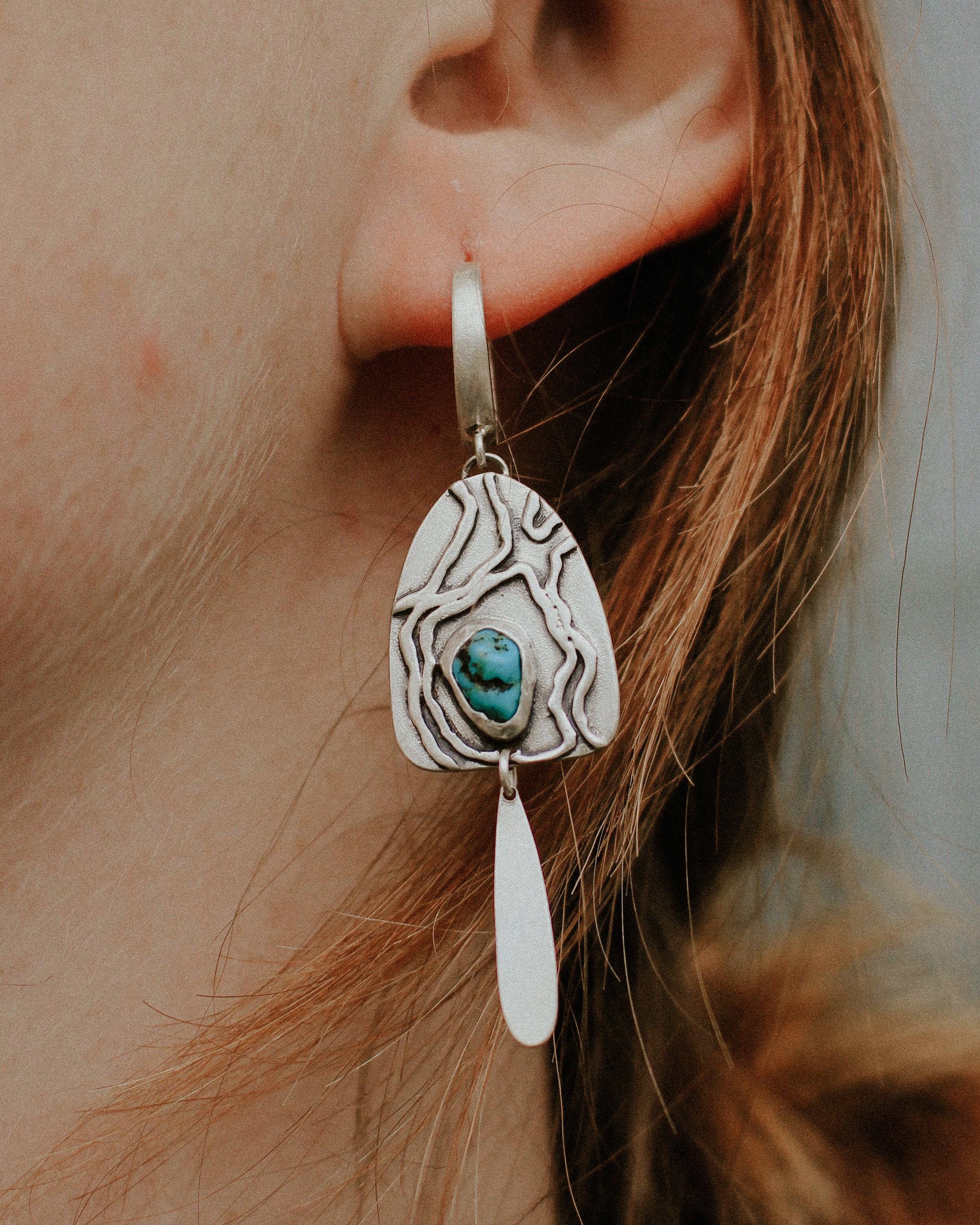 North & Middle Sister Topo Earrings