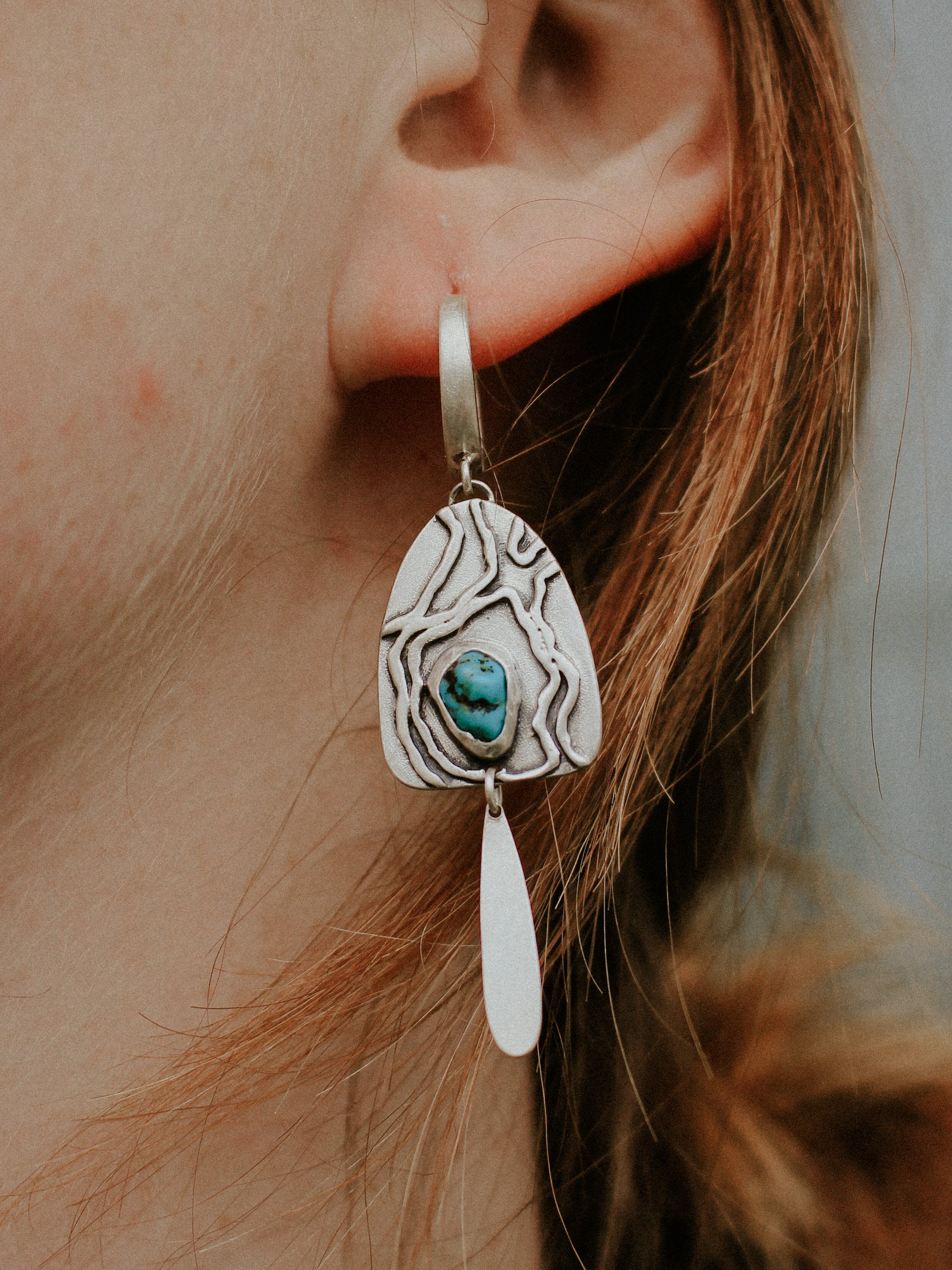 North & Middle Sister Topo Earrings
