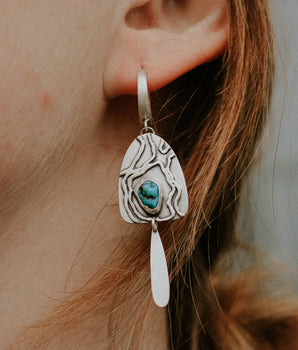 North & Middle Sister Topo Earrings
