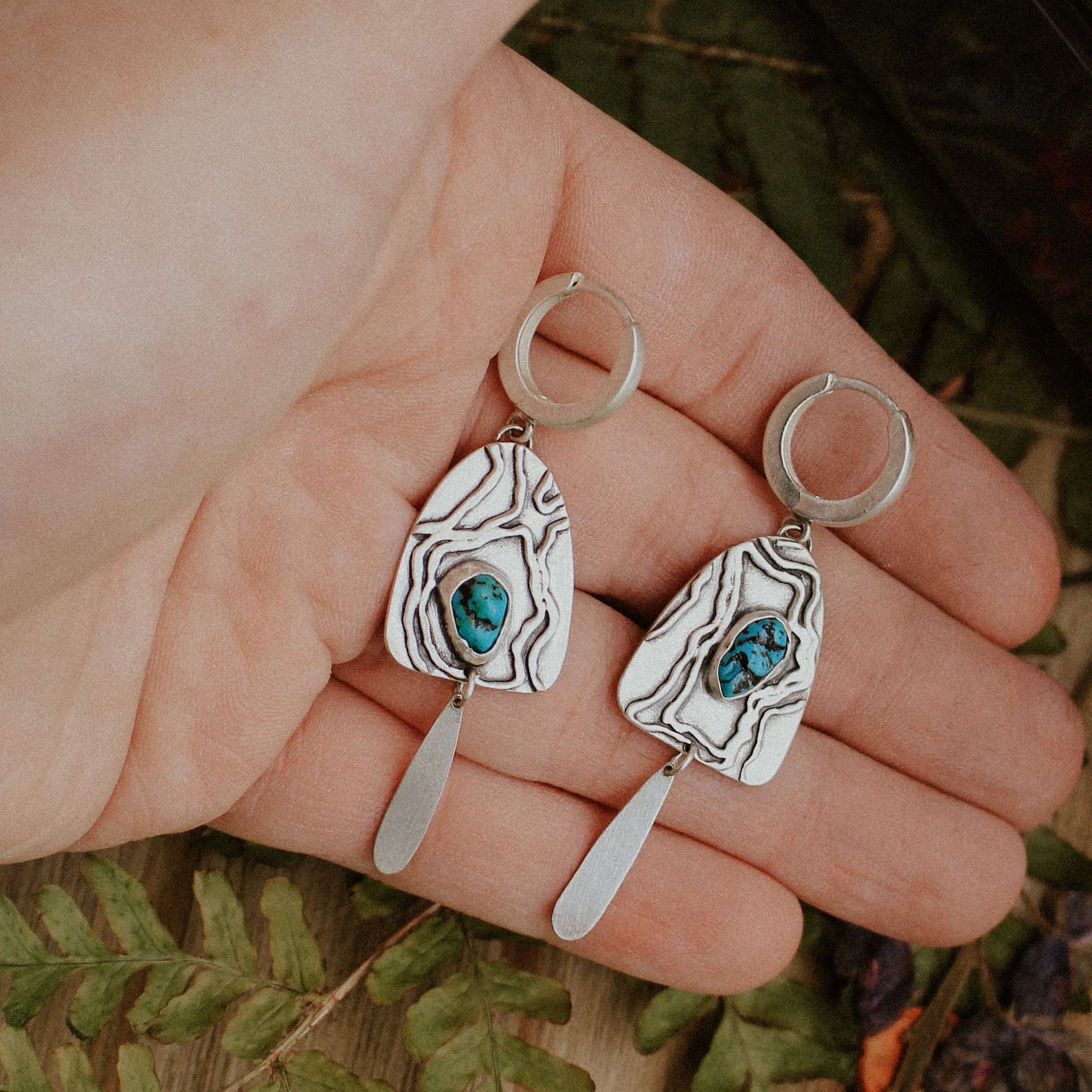 North & Middle Sister Topo Earrings