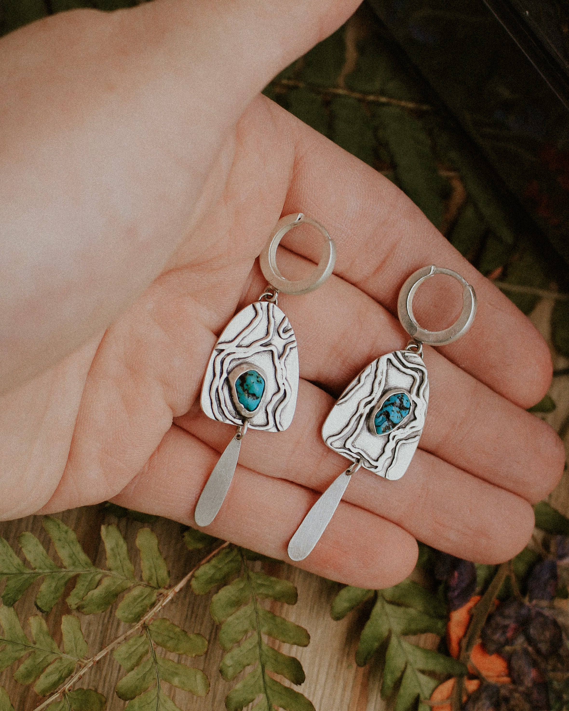 North & Middle Sister Topo Earrings