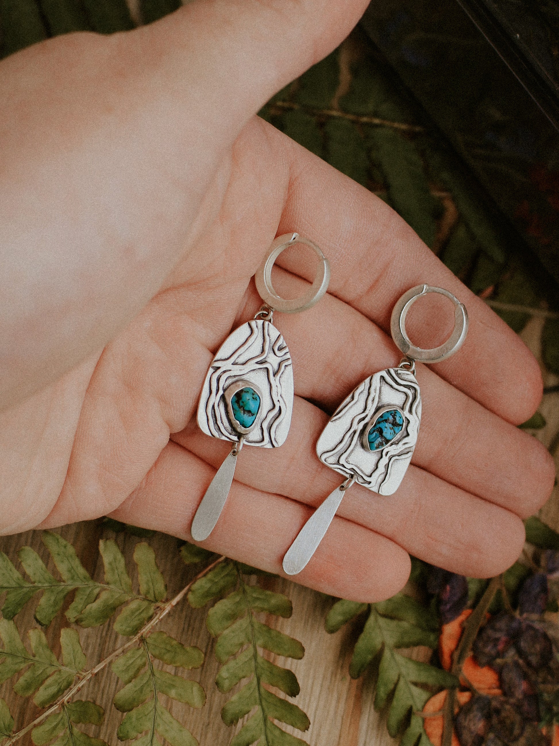 North & Middle Sister Topo Earrings