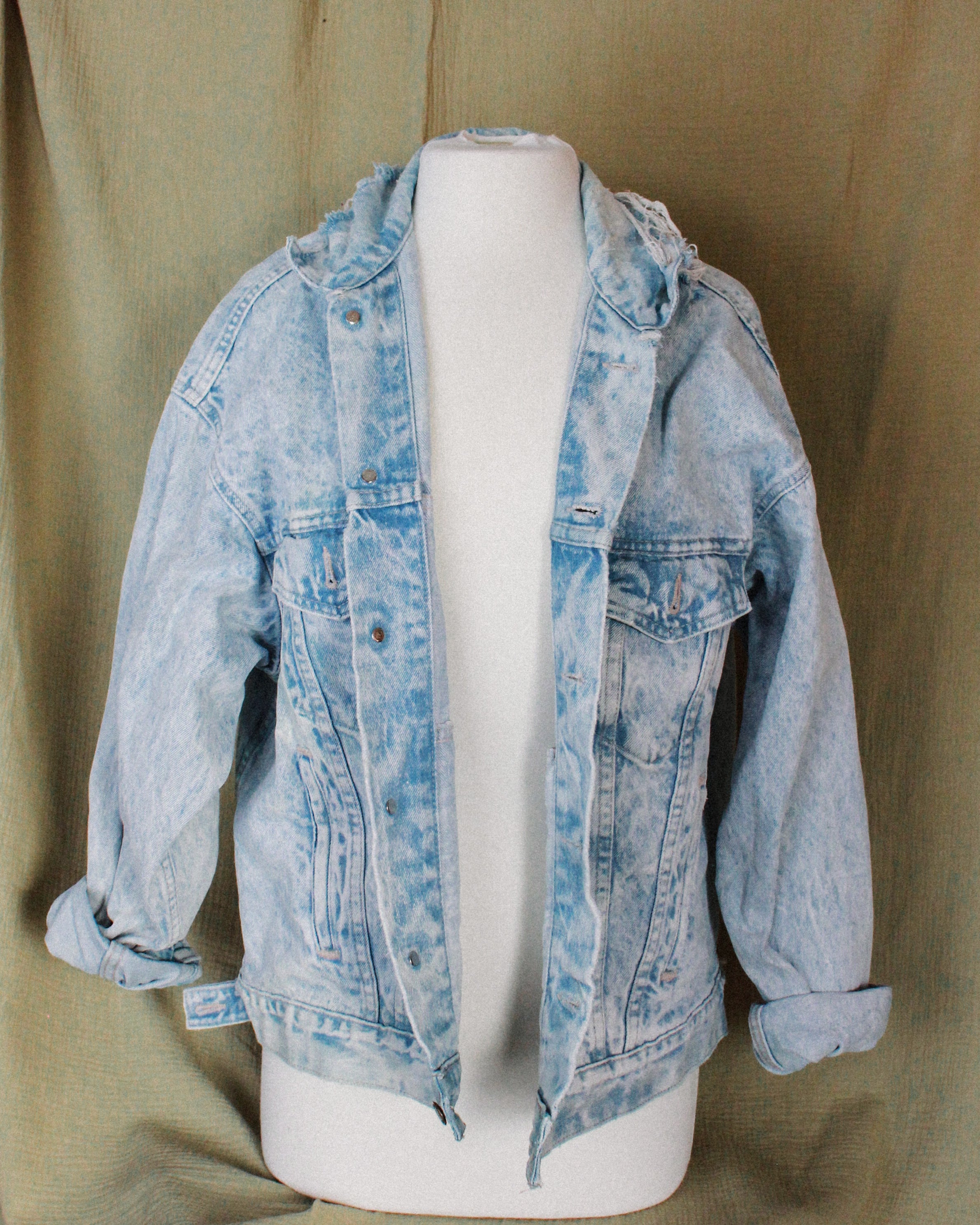Upcycled Mt Baker Wilderness Denim Jacket | Size Large