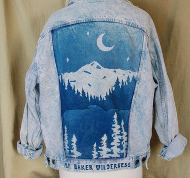 Upcycled Mt Baker Wilderness Denim Jacket | Size Large