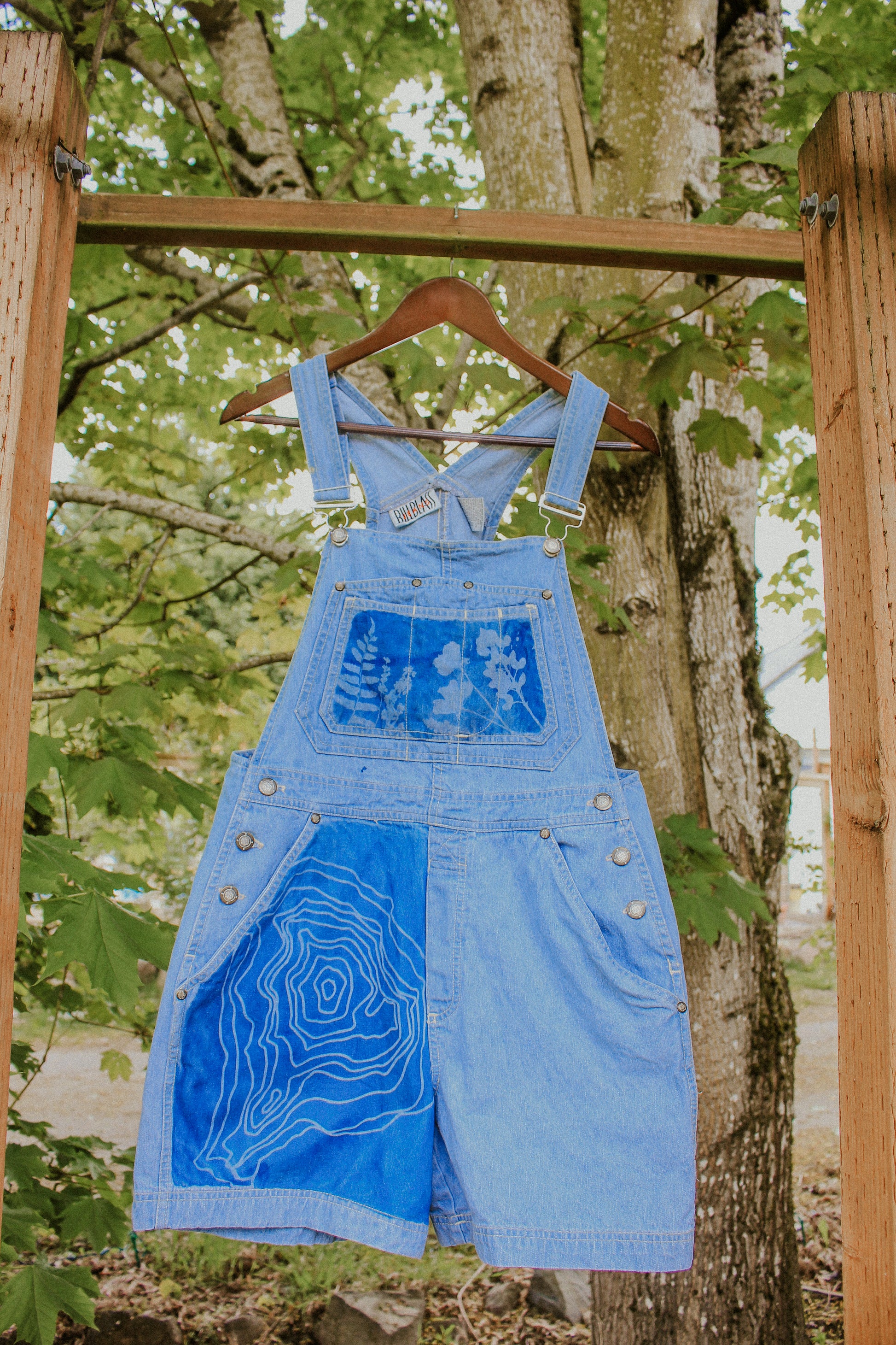 Kulshan/Mt Baker Topo | Vintage Bill Blass Overall Shorts | Size L